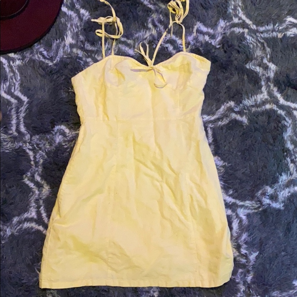 yellow mini dress size small